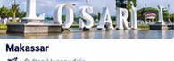 Illustration of the Losari sign on the Makassar waterfront