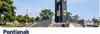Illustration of a black equator monument in the Pontianak area
